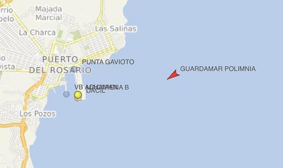 Redningsbåten fraktet flyktningene til Puerto del Rosario.