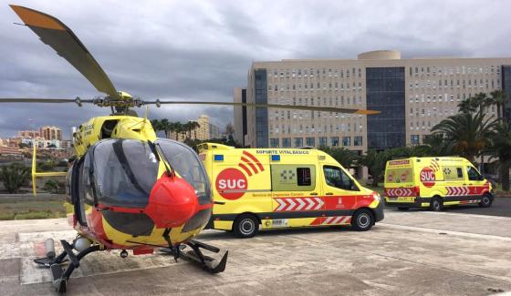 Helikopter ambulanser beredskap Gran Canaria Las Palmas