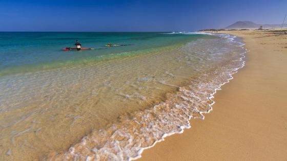 Corralejo-stranden på Fuerteventura.