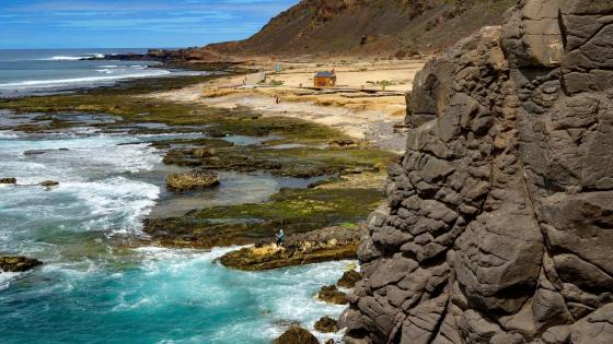 El Confital- stranden i Las Palmas.