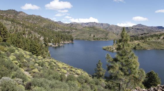 Presa De Las Niñas i Tejeda på Gran Canaria.