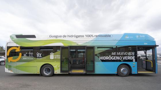 Kanariøyenes første hydrogenbuss med brenselcelle satt i rute på Gran Canaria.