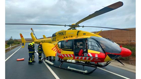 Ambulansehelikopter på Kanariøyene.