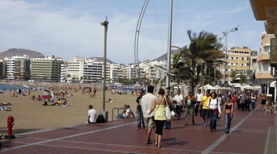 Strandpromenaden i Las Palmas.