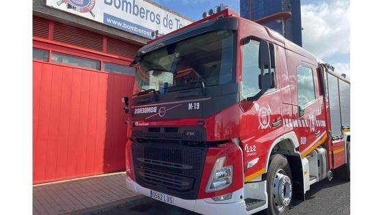 Brannbil på Tenerife.