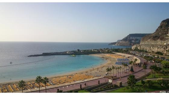 Amadores-stranden på Gran Canaria.