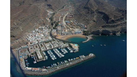 Flyfoto over Puerto de Mogán.