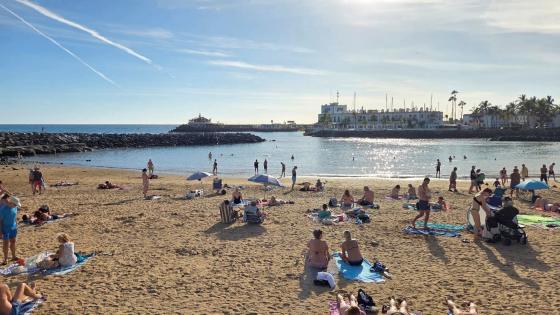 Playa de Mogan i kveldssol