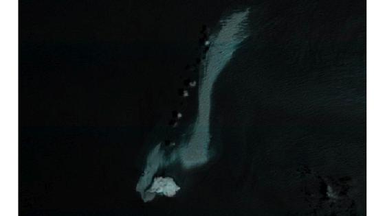 Satellittbilde av oljesøl.
