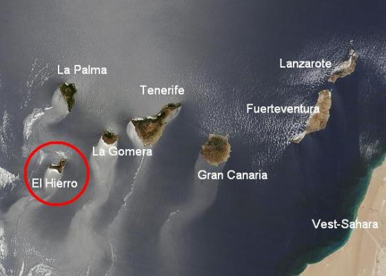 Kartillustrasjon. El Hierro