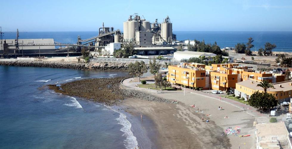 Sementfabrikk i El Pajár, Gran Canaria.