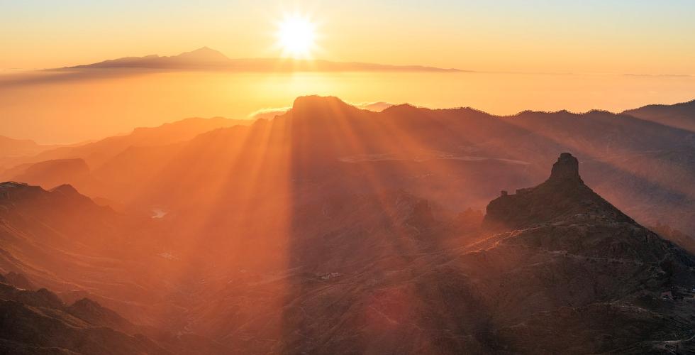 Utsikt fra Roque Nublo mot Tenerife