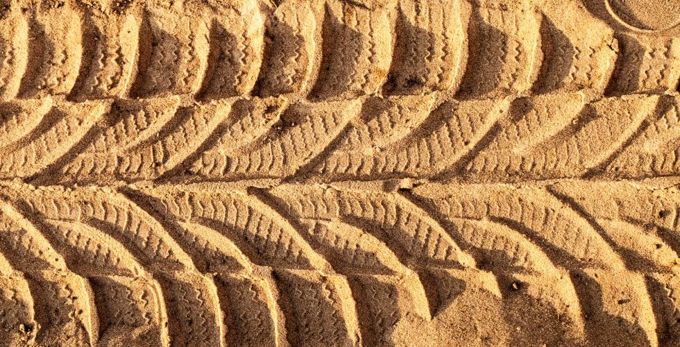 hjulspor sand