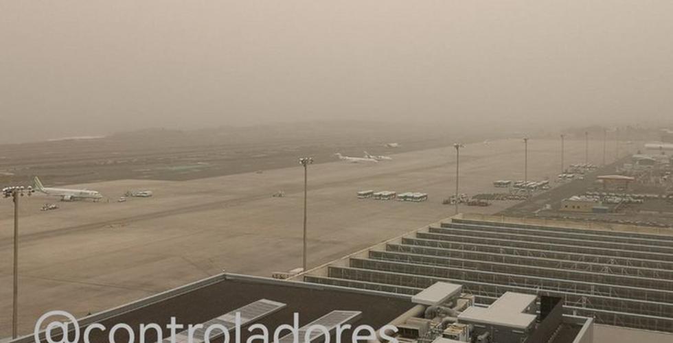 Calima på Gran Canaria lufthavn 27. desember