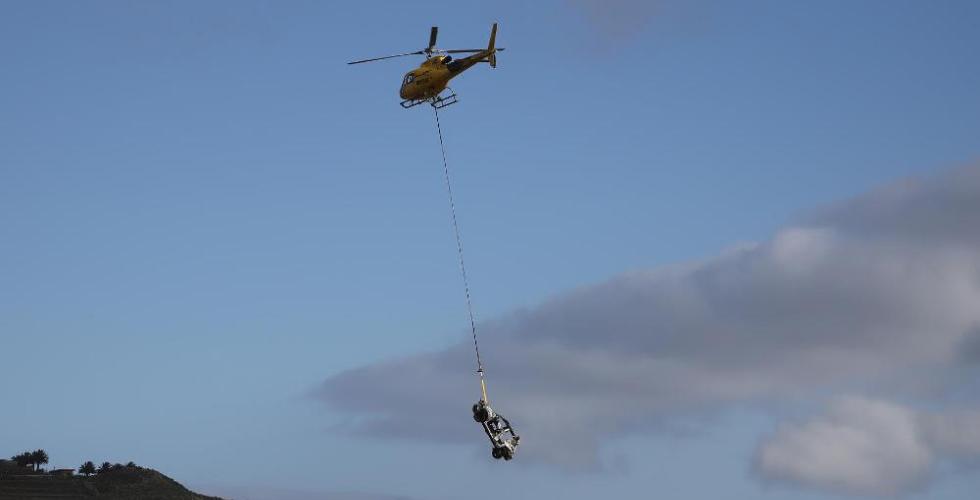 Helikopter bilvrak Lanzarote