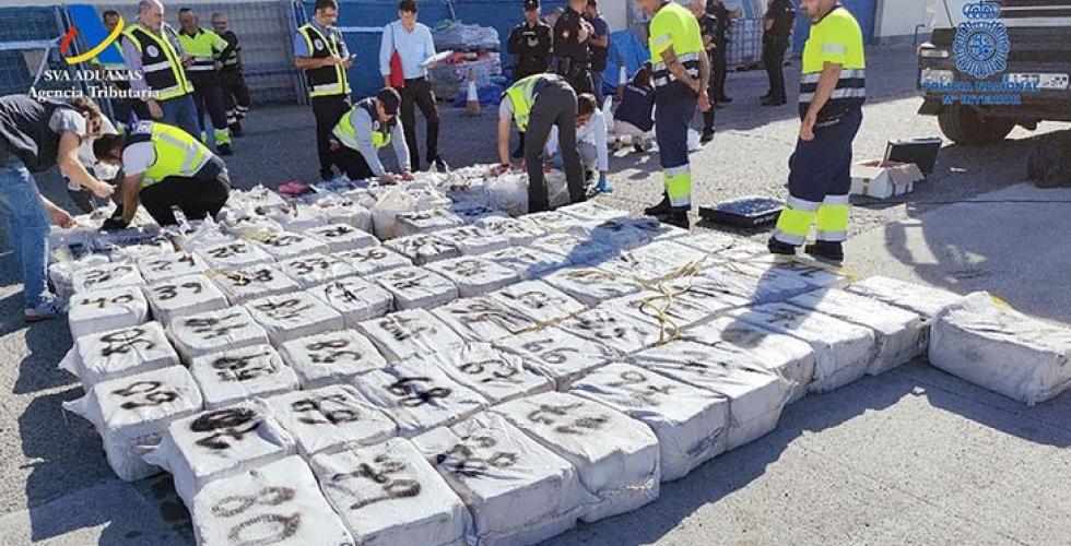 Kokainbeslaget i havnen i Las Palmas.