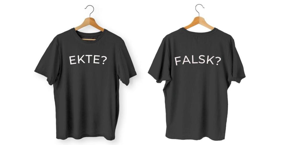 falske eller ekte t- skjorter