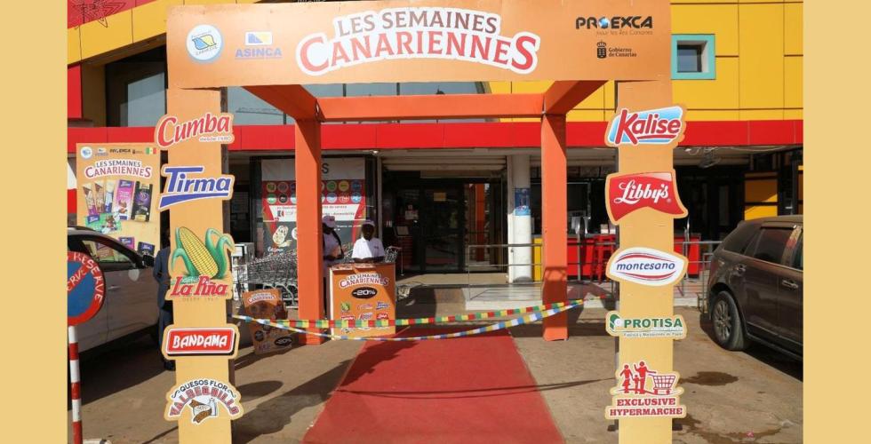 Messestand skilt logoer kanariske produkter