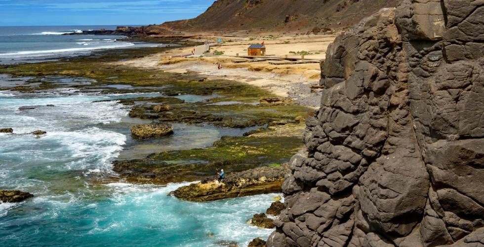 El Confital- stranden i Las Palmas.