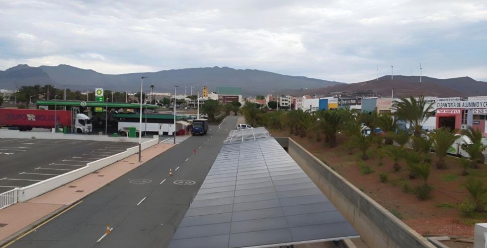 Solceller ved Lidl i Arinaga.