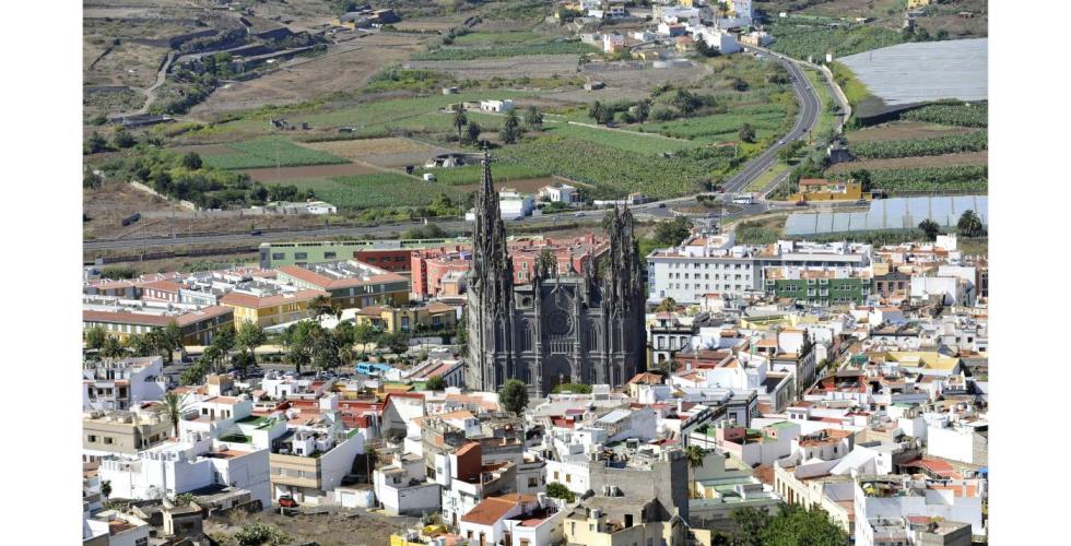 Utsikt over Arucas på Gran Canaria.