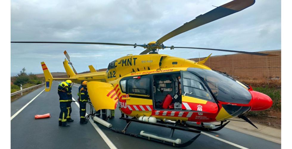 Ambulansehelikopter på Kanariøyene.