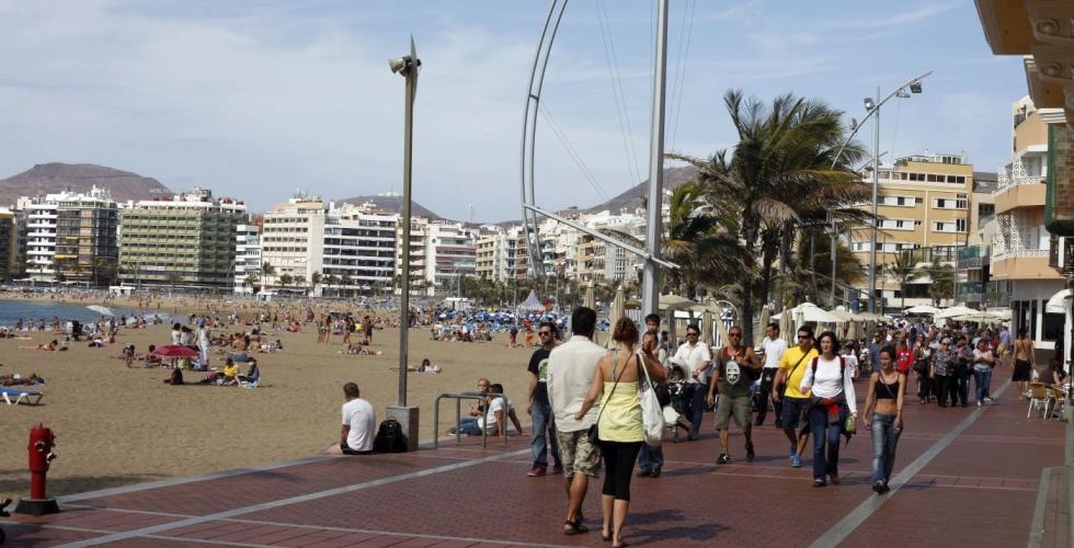 Strandpromenaden i Las Palmas.