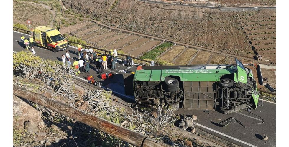Bussulykke på La Gomera.