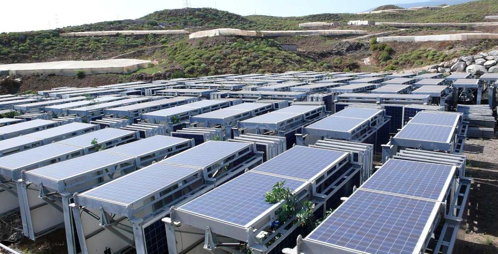 Solceller i Arico.