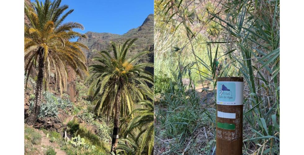 Turstien  El Guro - Salto del Agua på La Gomera