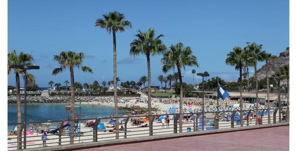Amadores-stranden i Mogán kommune sørvest på Gran Canaria.