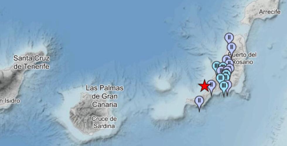 jordskjelv Fuerteventura  