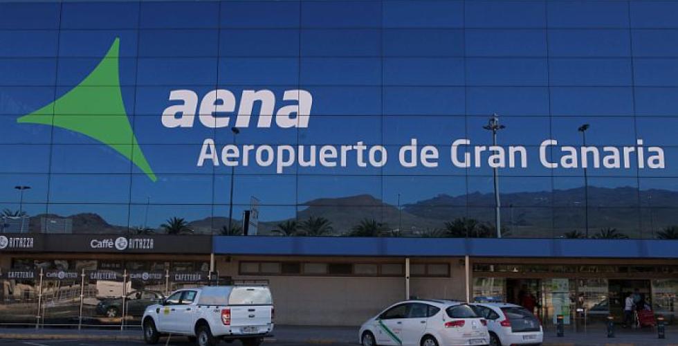 Lufthavnen på Gram Canaria.