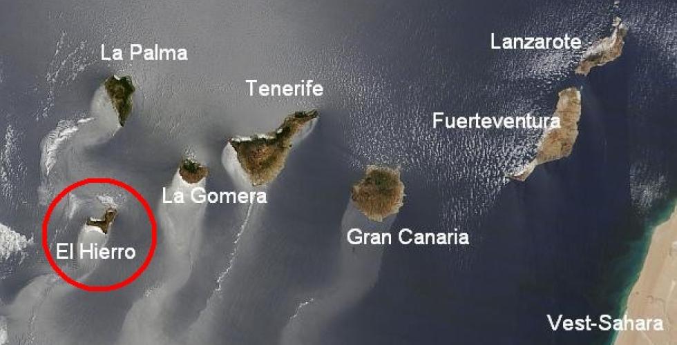Kartillustrasjon. El Hierro