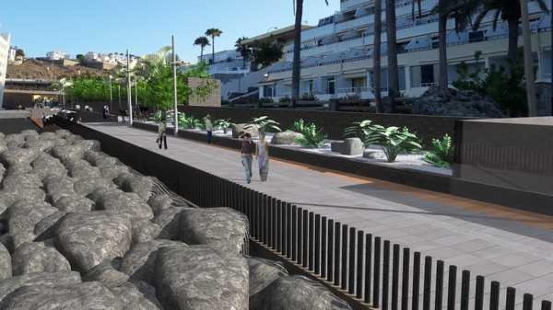 Forbedring av strandpromenade i Arguineguin 2017-2018