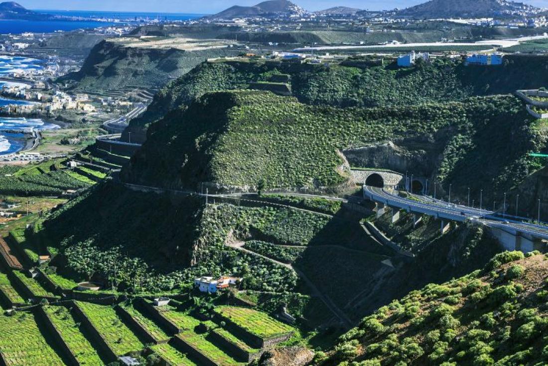 Kystveien som går langs nordsiden av Gran Canaria