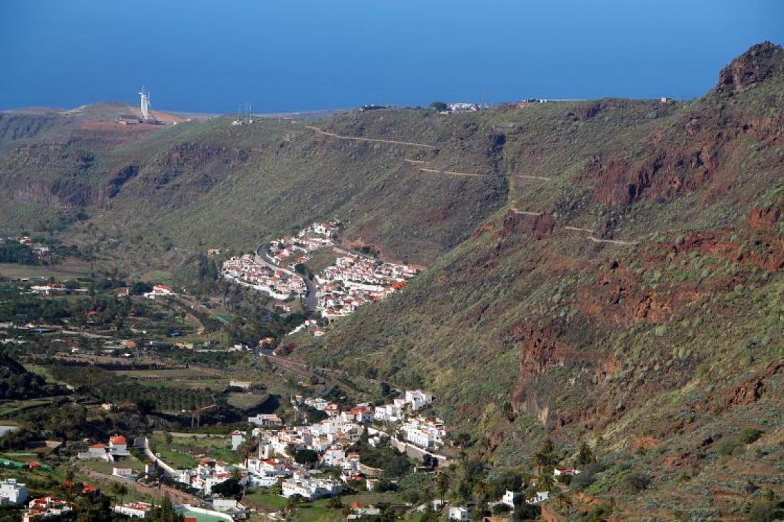 Et blikk ned i Agaete-dalen nordvest på Gran Canaria