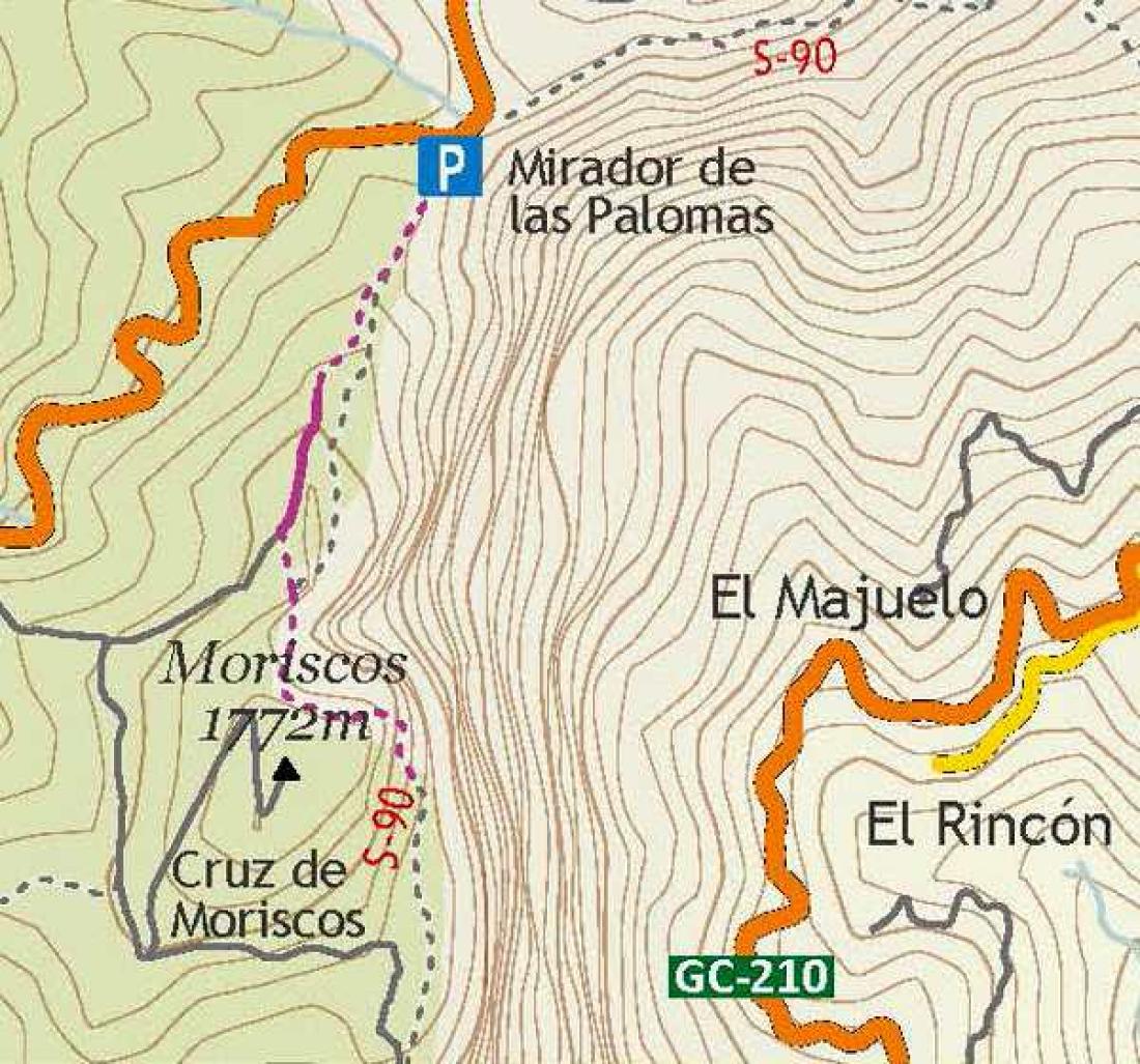 Kart fottur, del 4 av kjøretur i Gran Canarias høyland
