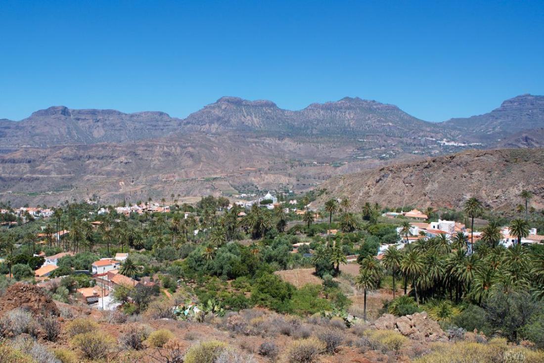 Landsbyen Santa Lucia sett fra Mirador de las Tederas
