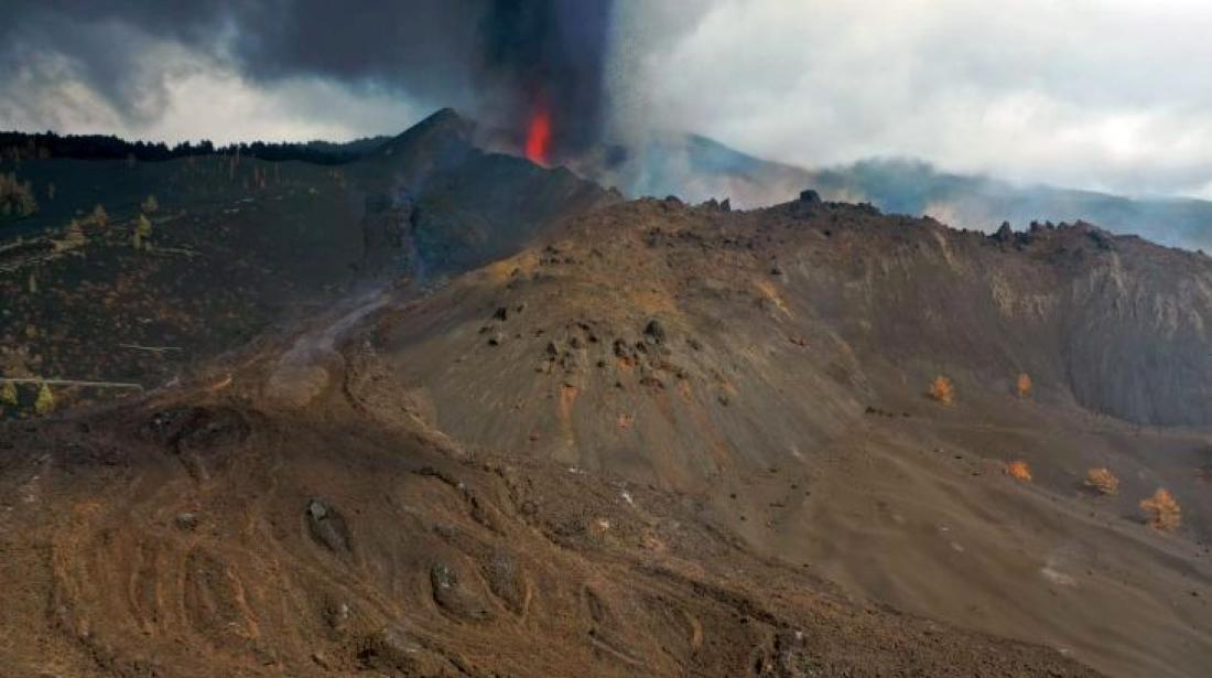 Vulkanutbrudd på La Palma september 2021.