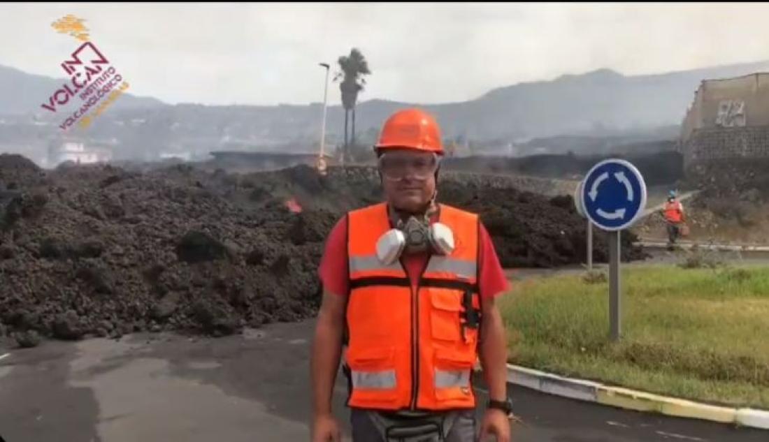 Vulkanutbrudd på La Palma 2021. Dag 31. Lava på vei LP-2.