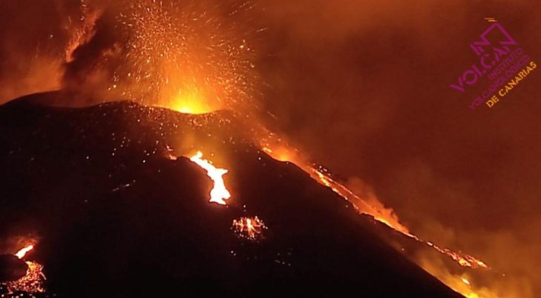 Vulkanutbrudd på La Palma 2021. Dag 36 kl. 20.