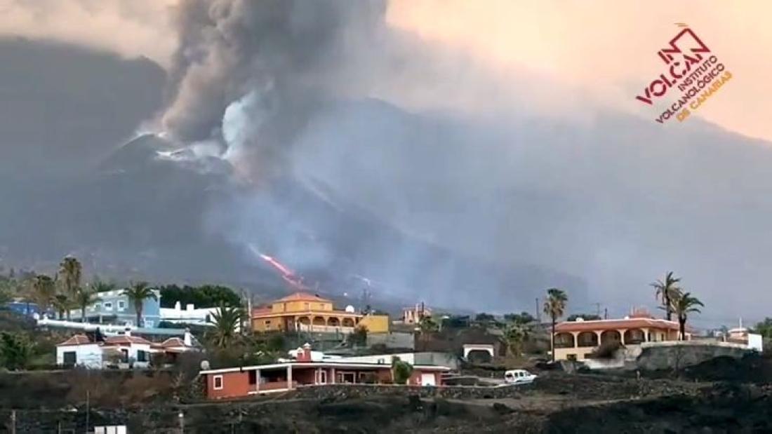 Vulkanutbrudd på La Palma 2021. Dag 37, morgen.