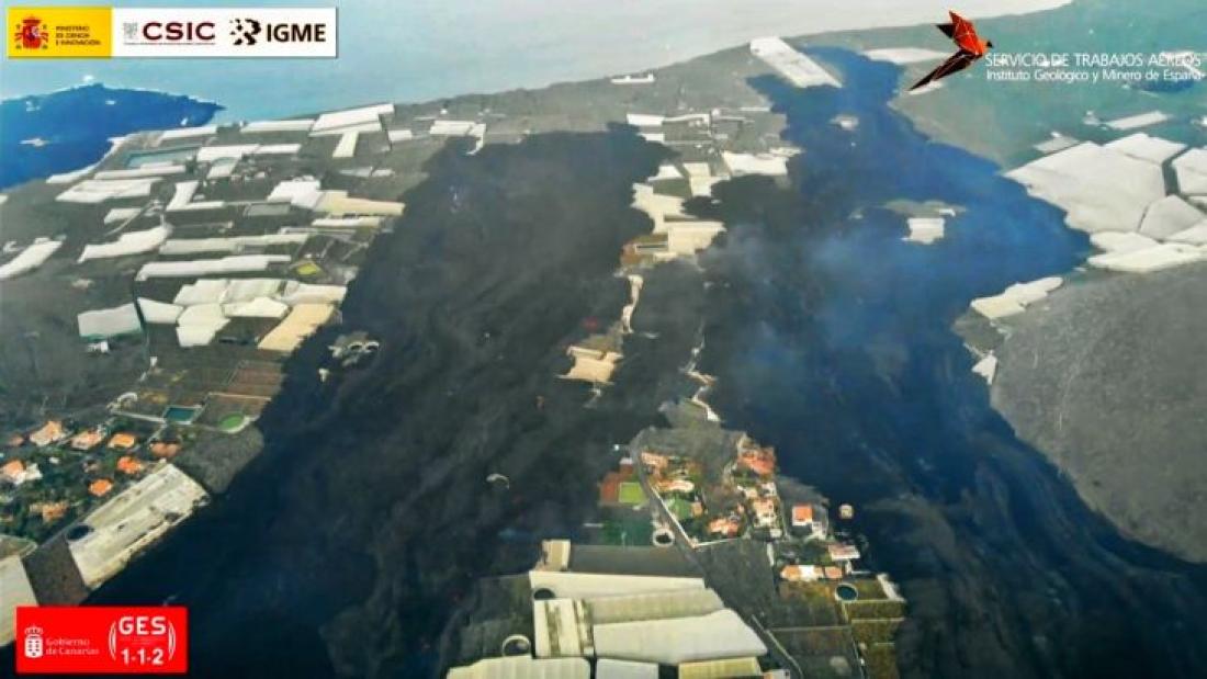 Vulkanutbrudd på La Palma 2021. Dag 64.
