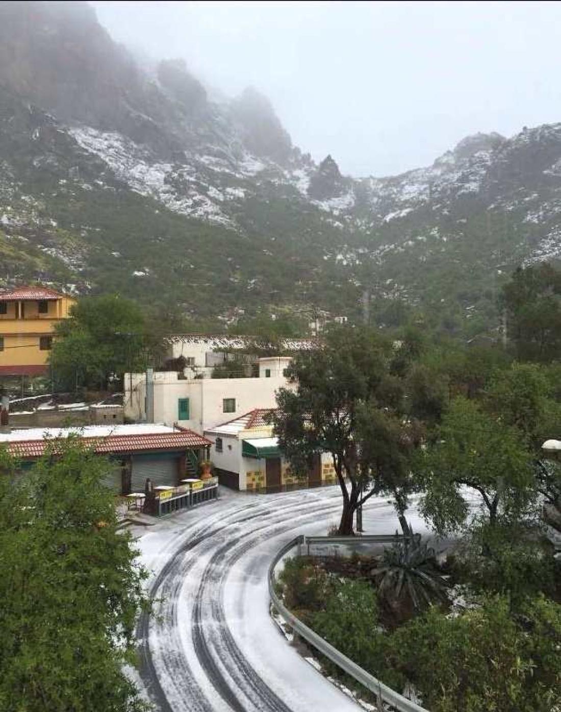 Snø i Ayacata, Gran Canaria