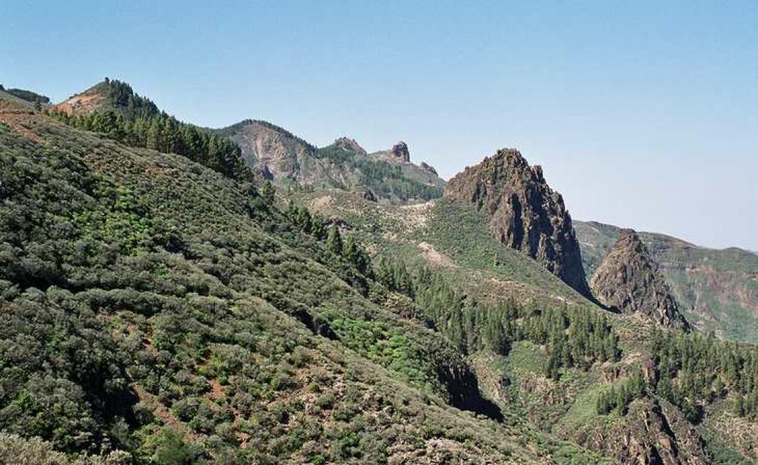 Utsikt mot nordvest fra Caldera de los Marteles