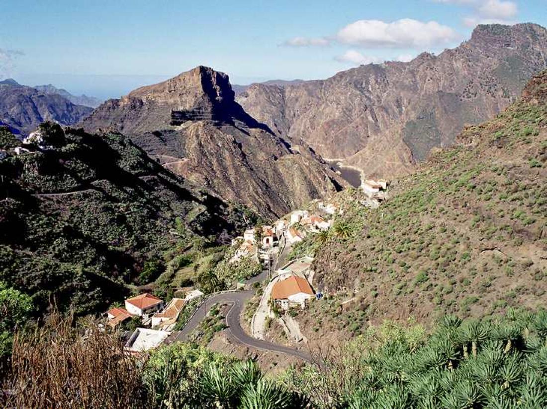 El Carrizal de Tejeda ligger i en dalside
